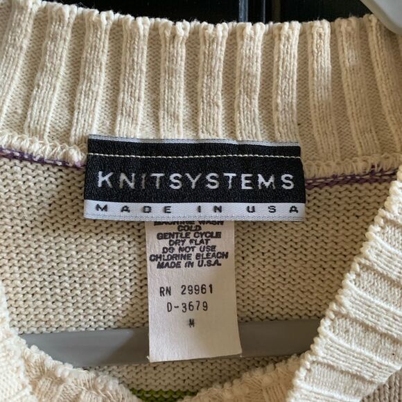 Vintage Knitsystems Striped Knit Sweater | Medium - Picture 5 of 7
